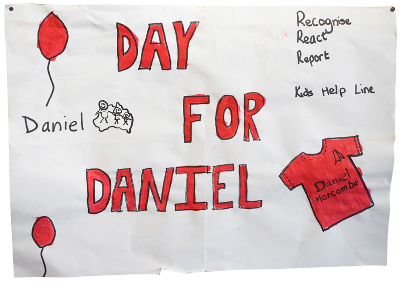 Hand drawn day for Daniel sign