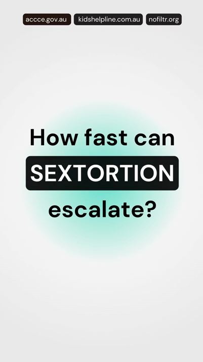 How fast sextortion can escalate